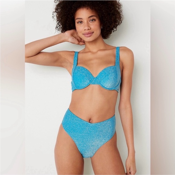 PINK Victoria's Secret Other - PINK Blue Shimmer Bikini Top